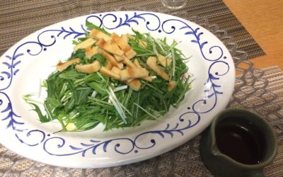 管理栄養士の週間献立：水菜とうすあげのパリパリサラダ