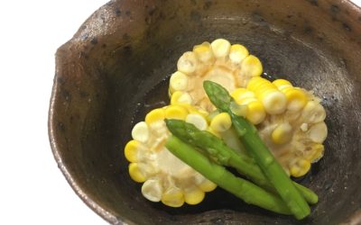 夏も終わり！とうもろこしの冷やし椀